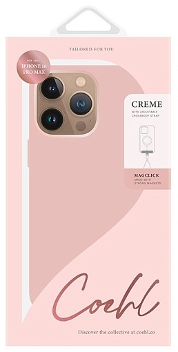 Защитный чехол Uniq Coehl Creme Liquid Silicone MagSafe для iPhone 16 Pro Max с ремешком
