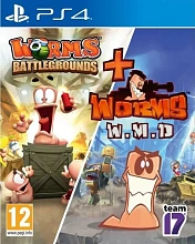 Игра Worms Battlegrounds + Worms WMD - Double Pack для PS4
