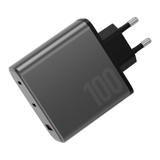 Сетевое зарядное устройство EnergEA AmpCharge GaN100, 2USB-C + USB-A PD/PPS/QC3.0 total 100W