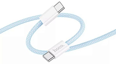 Кабель Hoco X105 Hero 60W Charging Data Cable Type-c to Type-c 1м, голубой