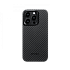 Чехол Pitaka MagEZ Case 4 для iPhone 15 Pro (6.1"), черно-серый, кевлар (арамид)