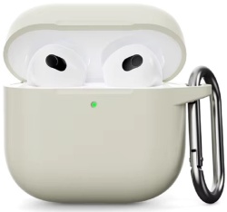 Силиконовый защитный чехол для AirPods 4, античный белый (Antique white)