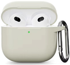 Силиконовый защитный чехол для AirPods 4, античный белый (Antique white)