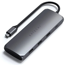 Адаптер Satechi USB-C Hybrid Multiport Adapter, Space Gray (ST-UCHSEM)