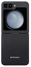 Чехол Pitaka MagEZ Case 5 Fusion Weaving для Samsung Galaxy Z Flip 6, черный/серый (FBFLIP6)