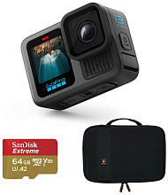 GoPro HERO13, Black с картой памяти емкостью 64 ГБ и чехлом