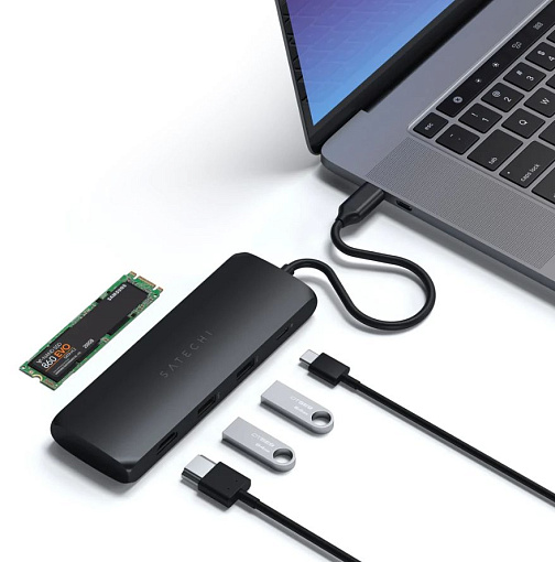 Адаптер Satechi USB-C Hybrid Multiport Adapter