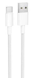 Кабель Borofone USB - USB-C 1m 3А BX117, белый