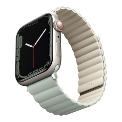 Ремешок Uniq Revix Reversible Magnetic для Apple Watch 42/44/45/49 mm, зеленый/бежевый (45MM-REVSAGBEG)
