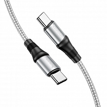 Кабель Hoco Exquisito X50 USB Type-C - USB Type-C (Серебристый)
