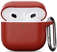 Силиконовый защитный чехол для AirPods 4, алый (Scarlet)