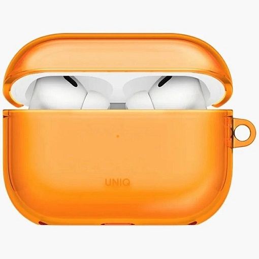 Чехол с карабином Uniq Glase TPU case для AirPods Pro 3