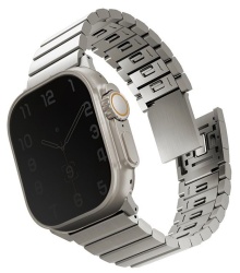 Ремешок Uniq Strova MAG Strap Link Steel для Apple Watch 42/44/45/49мм, серебристый (49MM-STRVMSIL)