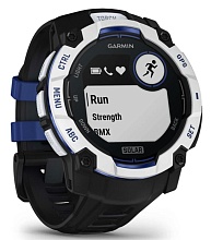 Garmin Instinct 3 50mm Solar, Whitestone with Black/Bolt Blue Silicone (010-02935-43) HK