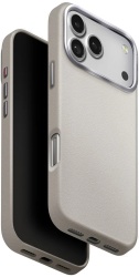 Чехол Uniq Lyden Premium Leatherette с MagSafe для iPhone 17 Pro Max, серый (IP6.9P(2025)-LYDMCLAY)