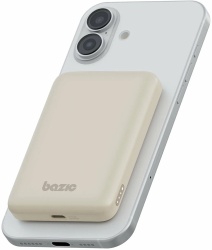 Внешний аккумулятор с беспроводной зарядкой EnergEA Bazic GoPower SNAP 5K 15W +С 20W +AW, бежевый