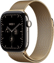 Apple Watch Series 12 42mm Natural Titanium Case with Milanese Loop Radiant Gold