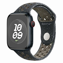 Apple Watch Series 9 41mm Aluminum Case with Nike Sport Band, Midnight/Midnight Sky