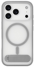 uBear Stand 360° Mag Case с MagSafe для iPhone 17 Pro (силикон, софт-тач), серый (CS586GR63PST-I25M)