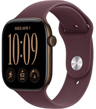 Apple Watch Series 12 42mm Dark Bronze Aluminum Case with Sport Band Burgundy