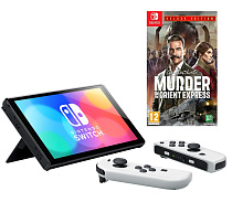 Купить Игровая приставка Nintendo Switch (OLED model), белый + игра ...