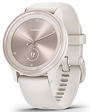 Умные часы Garmin Vivomove Sport, слоновая кость/ безель персикового золота, силиконовый ремешок (010-02566-01)