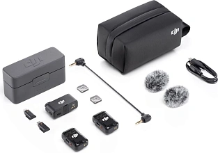 Беспроводной микрофон DJI Mic 2 (2 TX + 1 RX + Charging Case), черный