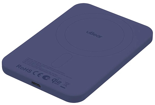 Внешний аккумулятор uBear Strike 5000 mAh, PD30W, Qi2.2