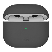 Чехол Uniq Lino Liquid silicone для AirPods 4, серый (AIRPODS(2024)-LINOGRY)