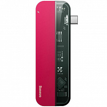 USB-хаб Baseus Transparent Series Type-C Multifunctional HUB Adapter (CAHUB-TD09)