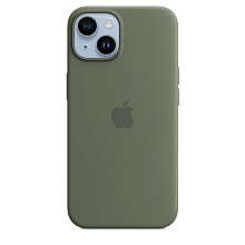 Силиконовый чехол MagSafe для iPhone 14 - Olive