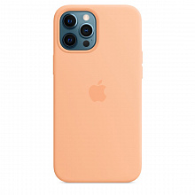 Силиконовый чехол MagSafe для iPhone 12 Pro Max (Светло-Абрикосовый)