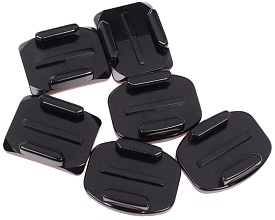 Крепление-площадка на изогнутые поверхности, на ровные поверхности GoPro Flat + Curved Adhesive Mounts, черный (AACFT-001)