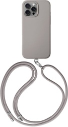 Чехол Uniq Coehl Muse Leatherette MagSafe с ремешком для iPhone 16 Pro Max, серый (IP6.9P(2024)-CREMTGRY)