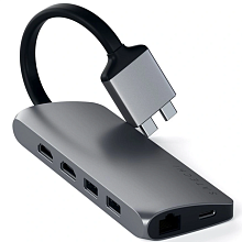 Satechi USB-C 8 в 1 Hybrid Multiport Adapter, серый (ST-TCDMMAM)