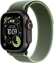 Apple Watch Ultra 3 (2025) 49mm Black Titanium Case with Green/Neon Trail Loop (M/L)