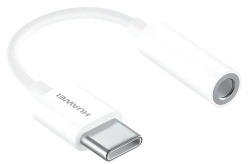 Переходник Huawei LOH-C00 USB-C to 3.5мм, 0.1м, белый