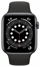 Часы Apple Watch Series 6 GPS 44mm Aluminum Case with Sport Band (Серый космос/Черный)
