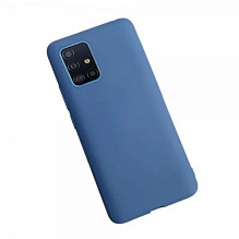 Чехол силиконовый для Samsung Galaxy A51 (Синий)