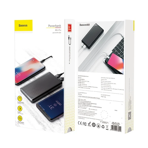 Внешний аккумулятор Power Bank Baseus Mini Cu 10000 mAh