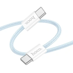 Кабель Hoco X104 Usb-C to Usb-C 60W, 1 м, голубой (6942007616874)