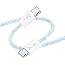 Кабель Hoco X104 Usb-C to Usb-C 60W, 1 м, голубой (6942007616874)