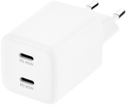 Сетевое зарядное устройство  uBear Bridge 2 x USB-C 45 Вт, белый