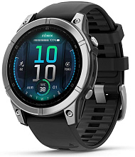 Смарт-часы Garmin Fenix E 47mm AMOLED, серебристый/черный (010-03025-00)