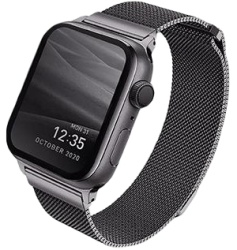 Стальной ремешок Uniq Dante Strap Mesh Steel для Apple Watch 38/40/41мм, графитовый (40MM-DANGRP)