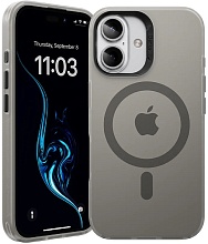Чехол силиконовый Benks Lucid Armor Case с MagSafe для iPhone 16, серый (C.K.PC.AP.GR.0063)