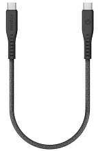 Кабель EnergEa Flow USB-C to USB-C Cable 30 см, черный (CBL-FLCC-BLK030)