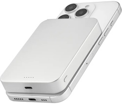 Внешний аккумулятор uBear Slide Magsafe 10000mAh Qi2 PD20W, белый