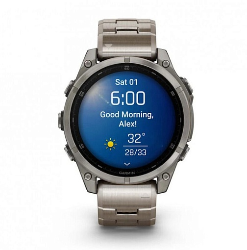 Часы Garmin Fenix 8 47mm Amoled Sapphire Titanium