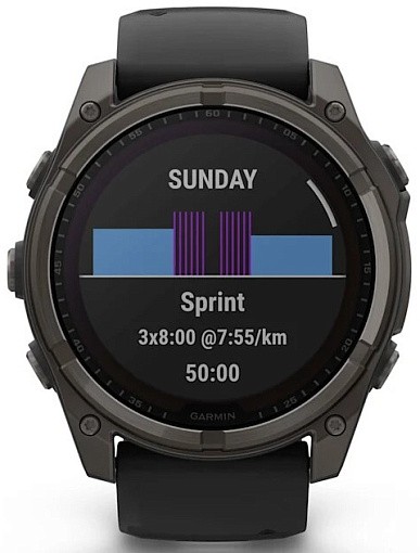Умные часы Garmin Fenix 8 51 мм Solar, Sapphire Titanium